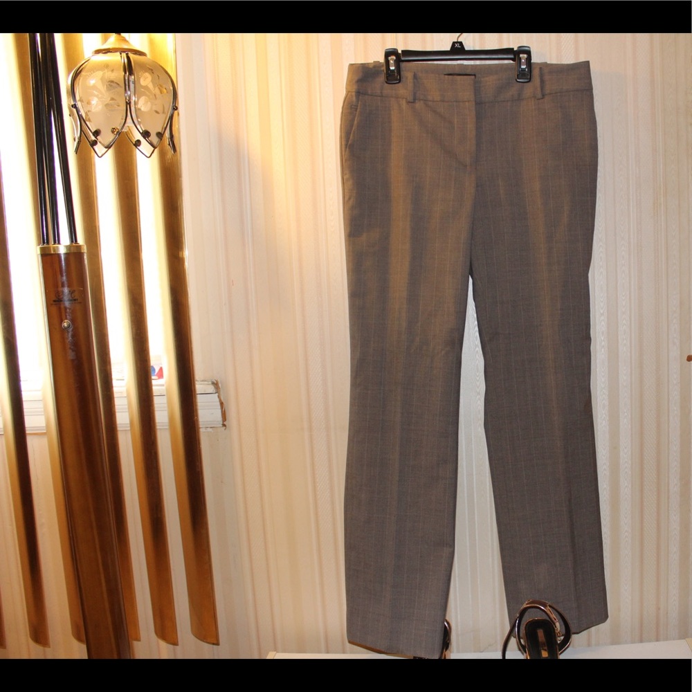 Gray dress pants with white detailing
